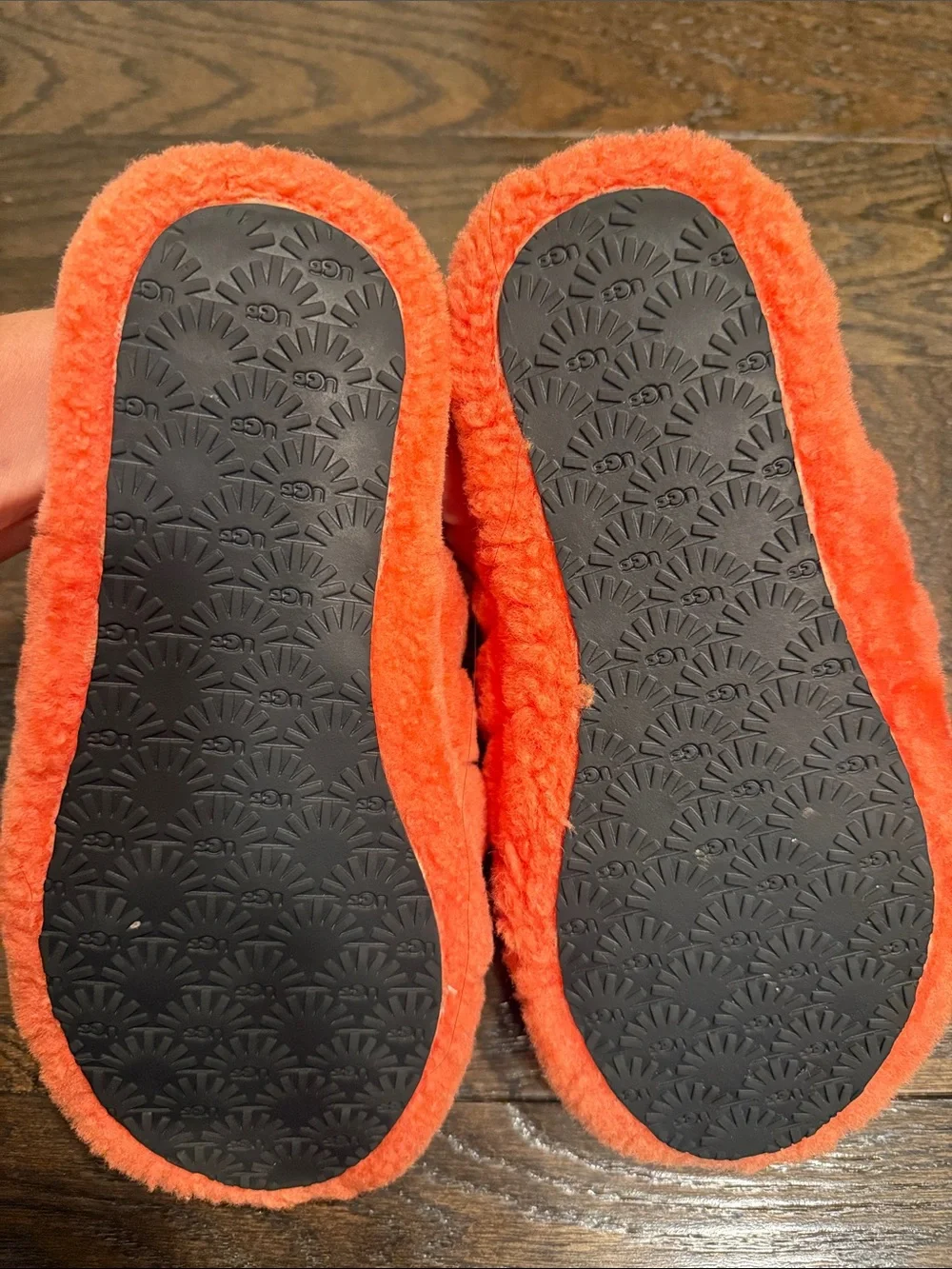 UGG Kids Plush Slide Slippers - Orange